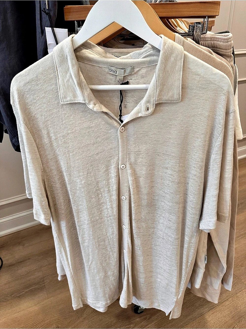 NWT Onia Dylan Linen Shirt Button Down